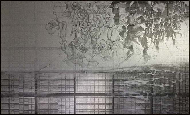 Nur beinahe ein Zustand der Bekehrung, der Umkehr (Variante 3) - Andreas Köppe - Jacquardweberei - 185cm x 295cm